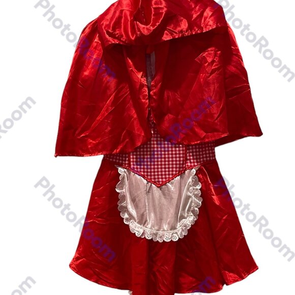 Girls Red Riding Hood Costume, Red & White, Preloved in Excellent Condition - Picture 8 of 10